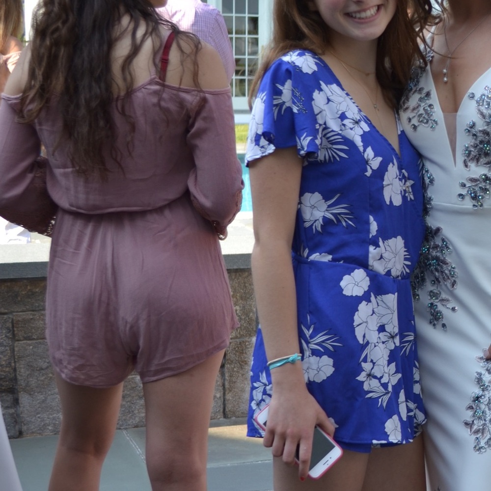 Japna floral blue and white romper